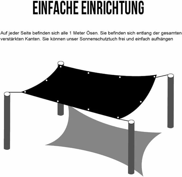 Thumbnail 5 de Toldo Vela 3x4m Impermeable Poliéster UV para Terraza ☀