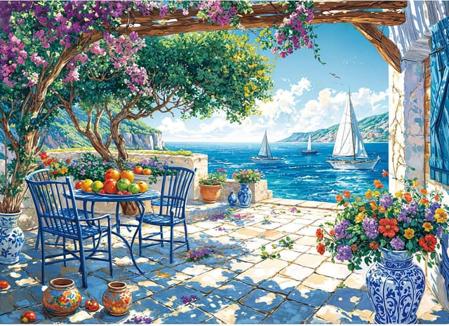 Detalle de TangComplete TangComplete 1000-Piece Summer Coast Jigsaw Puzzle (70 x 50 cm)