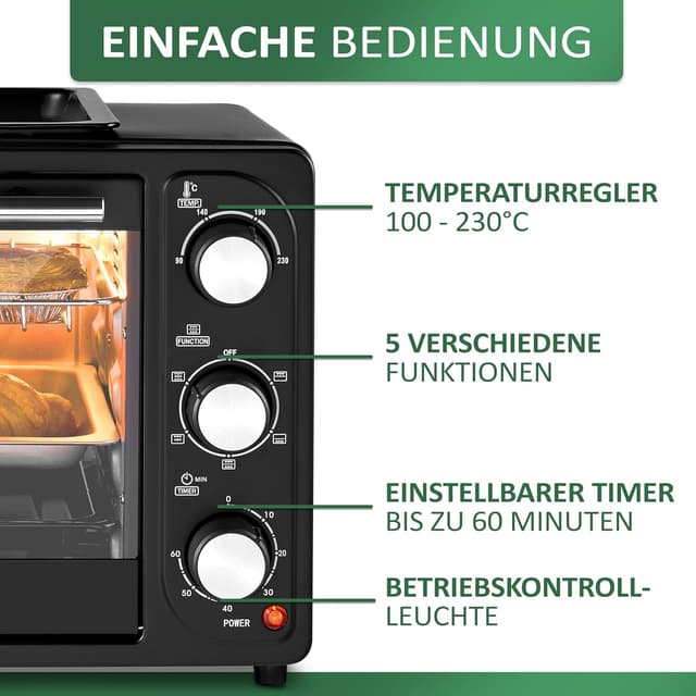 Thumbnail 6 de Steinborg 3in1 Mini Backofen 20 Liter, 1300 W
