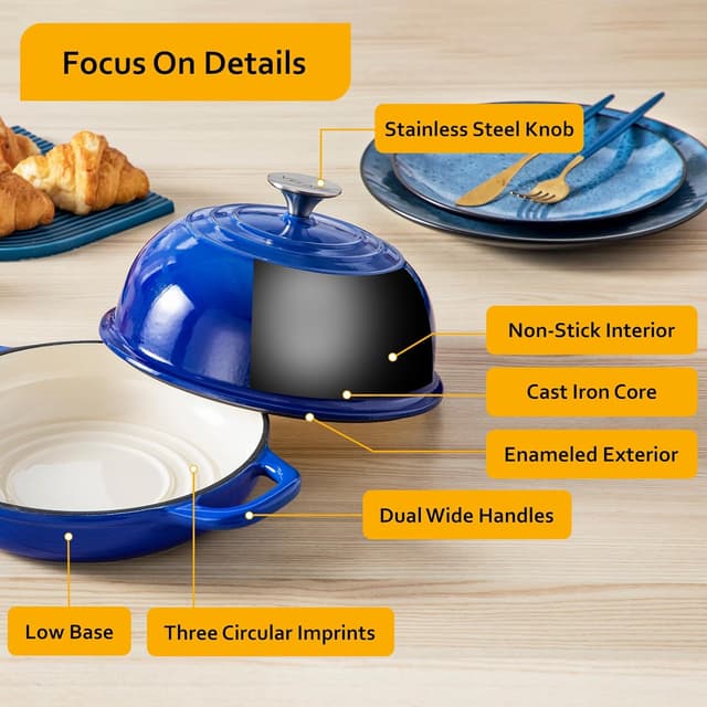 Thumbnail 5 de Velaze Pentola in Ghisa Smaltata 4,8L Ø24cm per Induzione