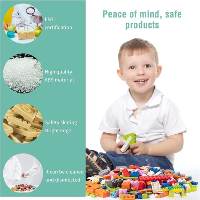 Detalle de WYSWYG Bausteine Set – 1.200 Teile Basic Nachfüllpackung für Kinder ab 6 Jahren