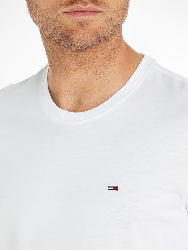 Detalle de Tommy Jeans Dm0dm04411 Herren: Rundhals-Pullover aus reinem Bio-Baumwollgarn