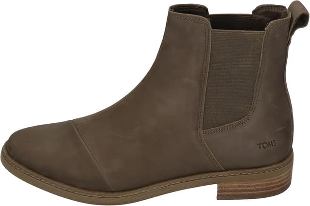 Thumbnail 2 de TOMS Charlie Leather Women’s Chestnut Heeled Chelsea Boots