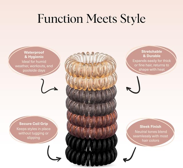 Detalle 2 de Kitsch coleteros en espiral para mujer