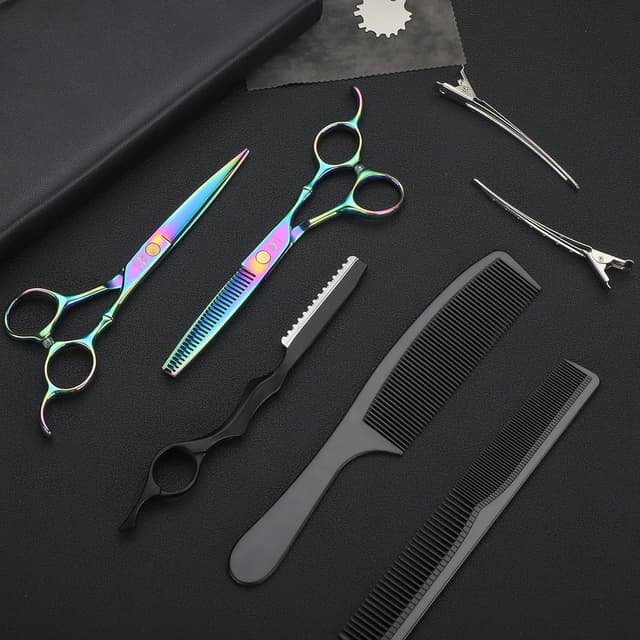 Thumbnail 5 de Purple Bird 10-piece hairdressing scissors kit ✂