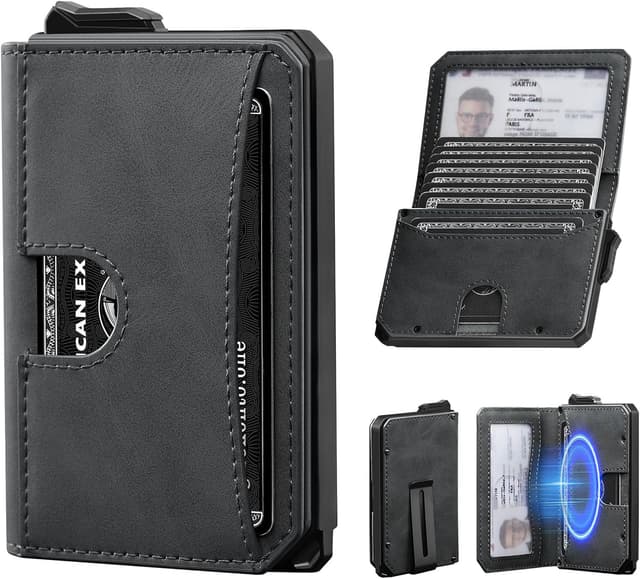 Detalle de MYSHION Geldbörse Herren Slim mit 12 Karten