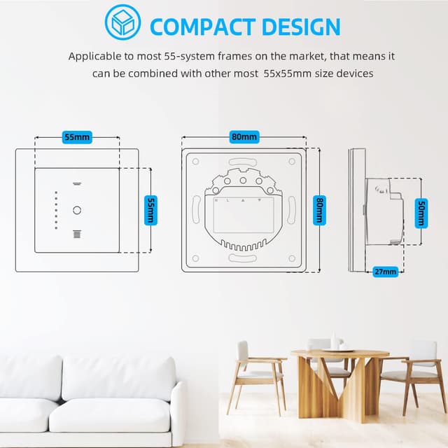 Thumbnail 2 de SMARTERCURRY WiFi interrupteur volet roulant 4 pièces