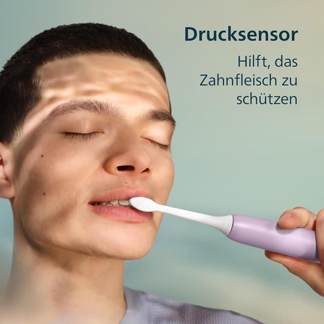 Detalle de Philips Sonicare Series 4100 Schallzahnbürste HX4042/47 mit Drucksensor, 4 Putzeinstellungen und SmarTimer