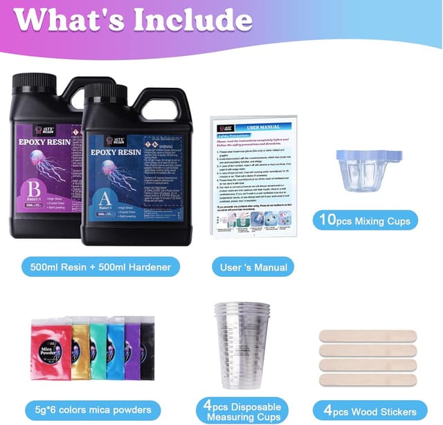 Thumbnail 6 de LET'S RESIN Casting Epoxy Resin Kit 1L for Art 🧪