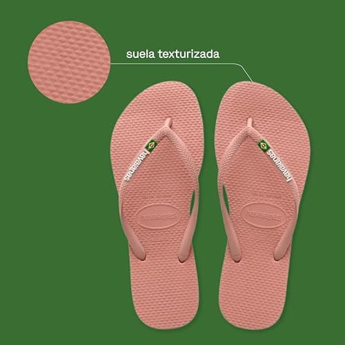 Detalle de Havaianas Slim Brasil Logo 🩴 Chanclas Mujer Duraderas