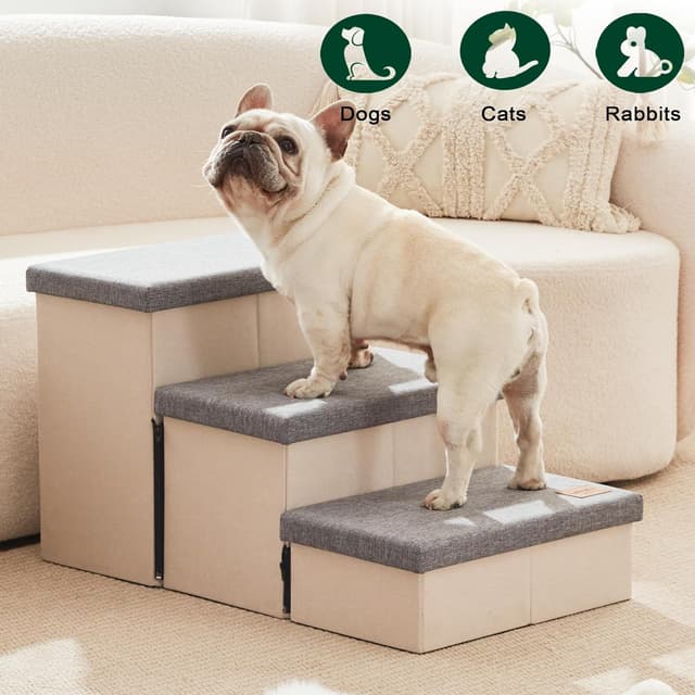 Thumbnail 6 de Love's cabin Dog Stairs 18" H for Beds