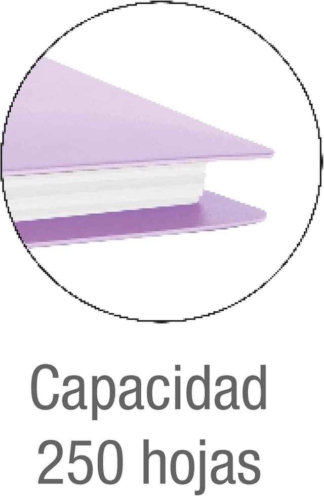 Detalle de Oxford Live & Go Classeur A5 à 4 anneaux mauve pastel avec fermeture élastique et recharge Dots