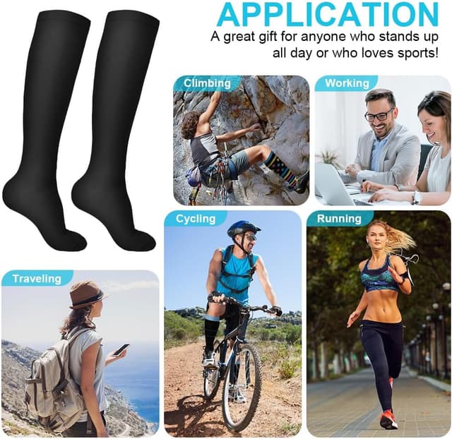 Thumbnail 6 de ACWOO Calze a compressione graduata 15-20 mmHg (2 paia) per sport, lavoro e viaggi