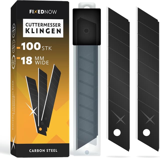 FixedNow Cuttermesser Klingen 18 mm 100er Pack