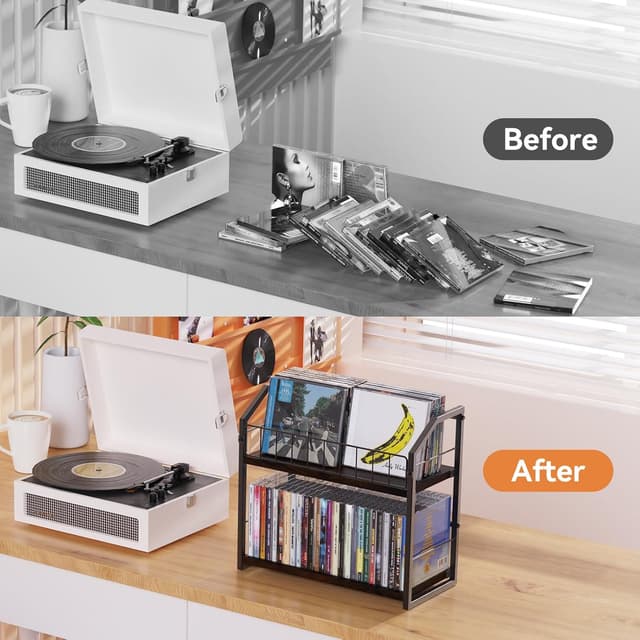 Detalle 2 de PAPAGIFTREE CD storage rack holds 60