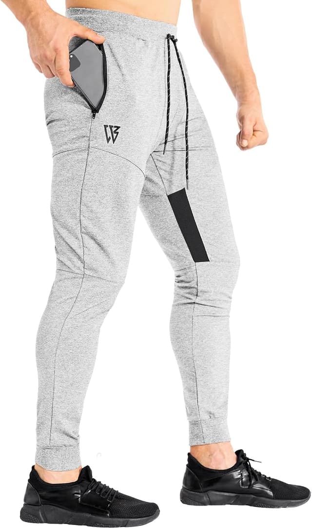 Detalle de BROKIG Netz Gym Sporthose Herren Fitness Trainingshose Slim