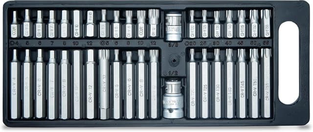 Thumbnail 6 de Jeu d’embouts CCLIFE Torx et douilles CR-V 40 pièces (XZN M5 à M12, H4 à H12, T20 à T55) avec adaptateurs 1/2" et 3/8