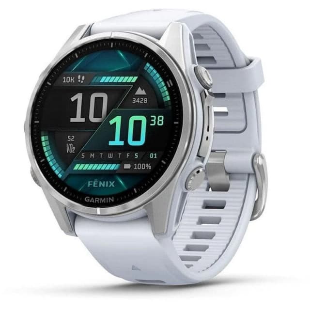 Detalle de Garmin Fenix 8 AMOLED 43 mm reloj smartwatch plateado