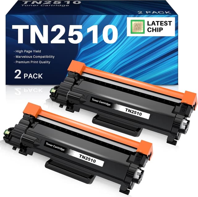 Detalle de INK4U TN2510 Toner compatibile nero per Brother 2 pezzi 🖨