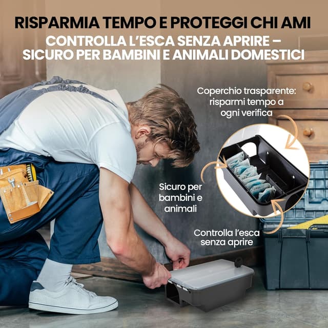 Thumbnail 2 de Set da 2 trappole per ratti e topi riutilizzabili 🐭