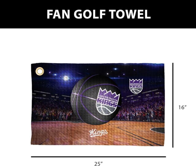 Detalle de Northwest NBA Golf Towel (16x25 in) – Official Licensed Microfiber Waffle Fabric Club Cleaning Accessory