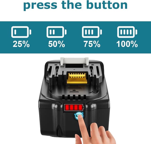 Detalle 2 de Lot de 2 batteries Dosctt 18 V 5,5 Ah (BL1850B) compatibles Makita BL1850B/BL1860B