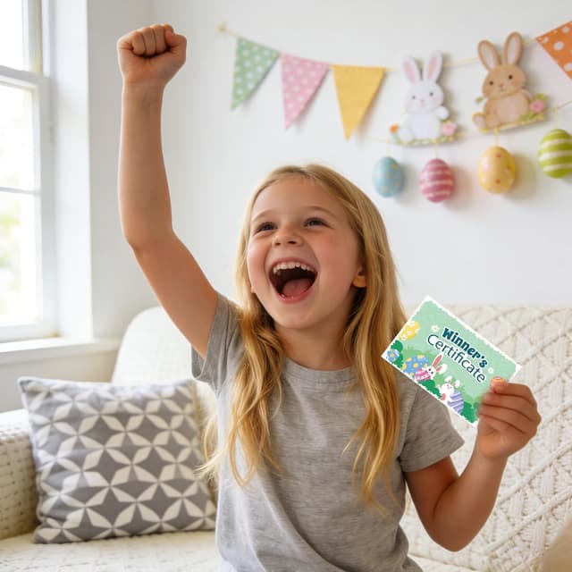 Detalle de AhfuLife 27pc Easter Egg Hunt Clue Cards Game Kit with Winner Certificates