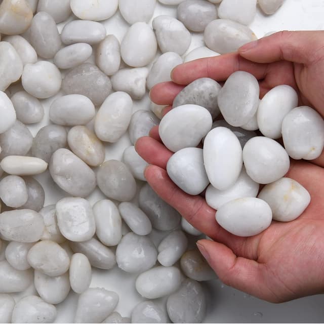 Imagen de Hisredsun 2.1 lb White Decorative Stones en OfertitasTOP