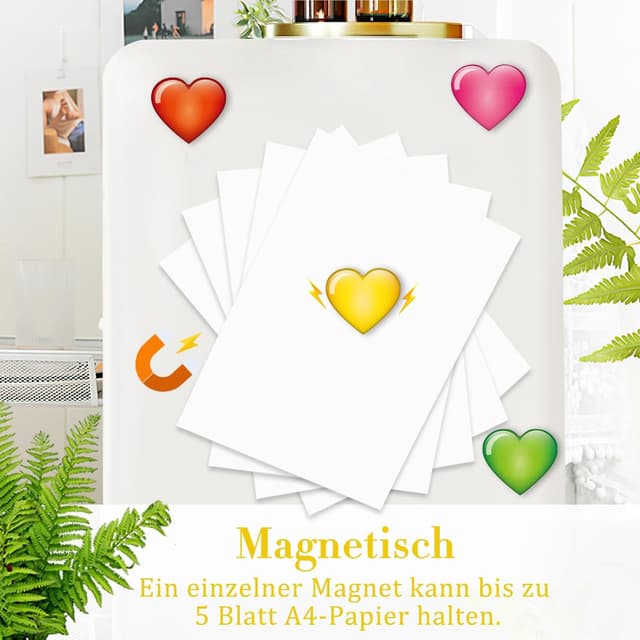 Detalle de MORCART 16 Emoji Herz Magnete – bunte Kühlschrankmagnete für Pinnwand, Whiteboard & Spind
