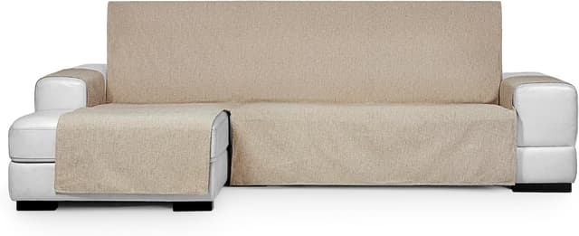 Detalle de Eysa Genna Funda de sofá antimanchas Chaise Longue Beige
