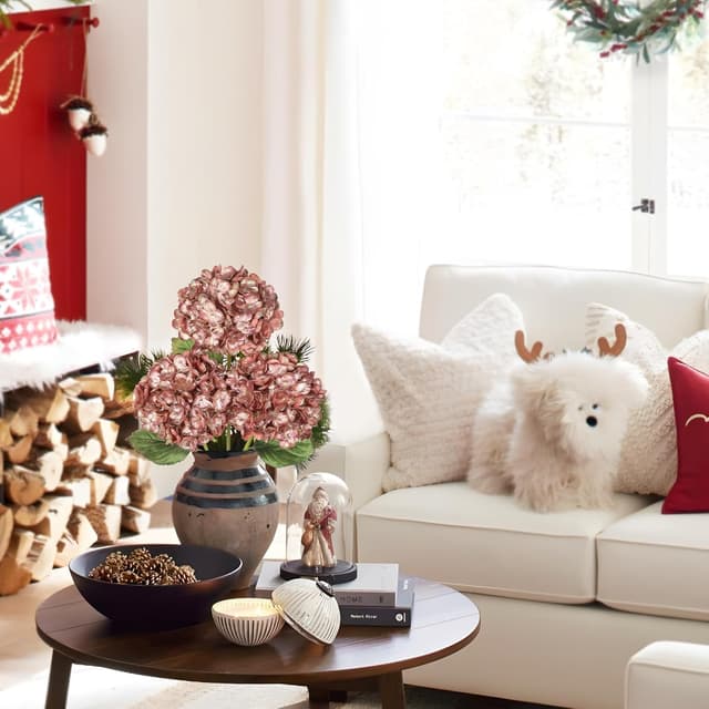 Thumbnail 3 de 23" Artificial Hydrangea Flowers 15cm Heads