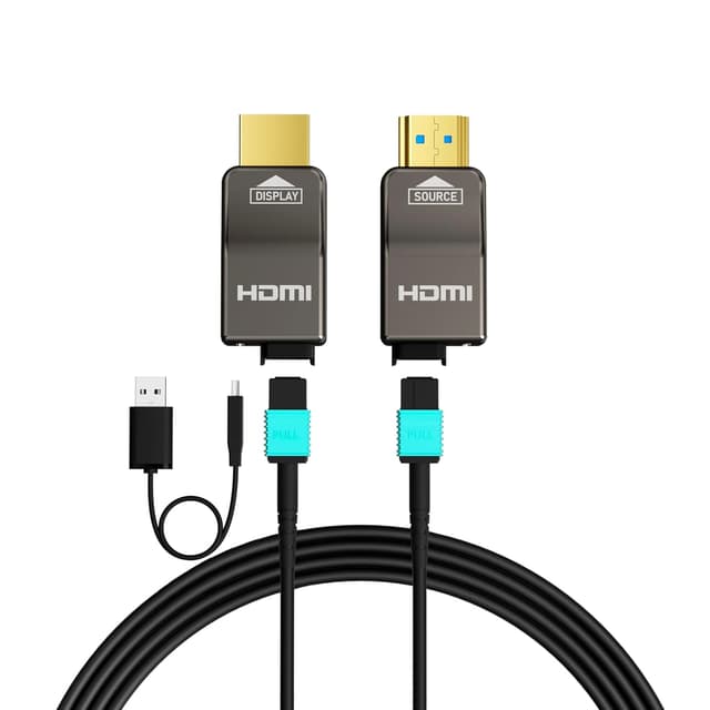 Detalle de RUIPRO Câble HDMI 2.1 fibre optique pure détachable 8K 25 m (48 Gbps) compatible PS5 et Xbox
