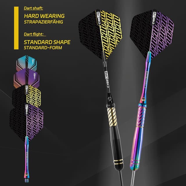 Thumbnail 5 de CyeeLife Profi Messing Stahl Dart Set 20 g