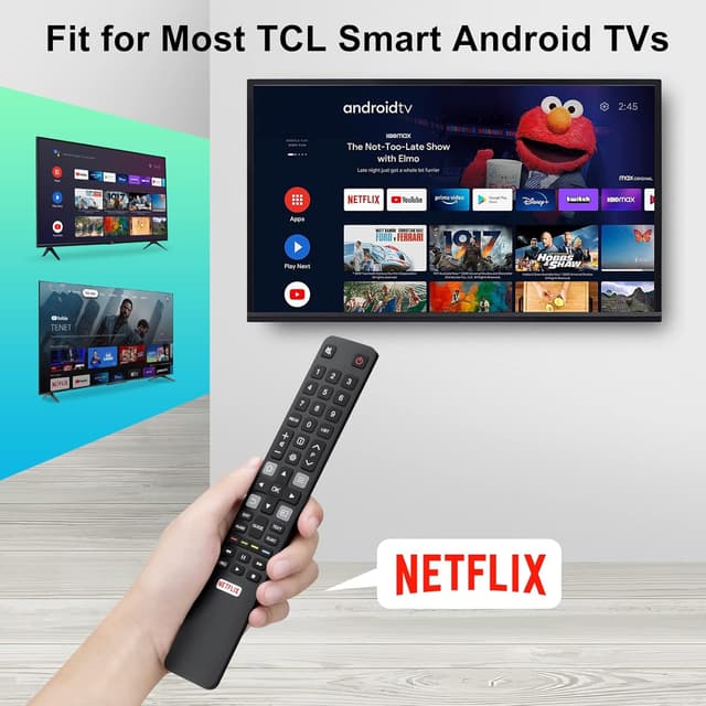 Detalle 2 de OMAIC Universal-Fernbedienung RC802N für TCL Smart Android TVs mit Netflix-Shortcut