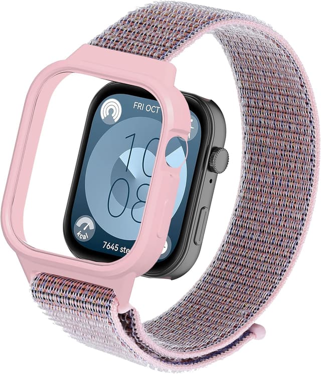 Detalle de Keecuty Nylon-Armband für Huawei Watch Fit 3 – verstellbares Sport-Uhrenband