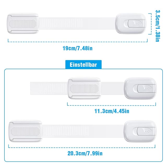 Detalle 2 de ECHOCUBE Kindersicherung 10 Stück 11,3 cm