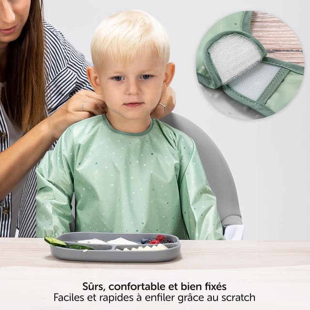 Detalle 2 de Lot de bavoirs bébé MiaMia Oeko-Tex