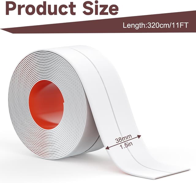 Detalle 2 de Mokani Bath Sealant Strip 11 ft bathroom tape