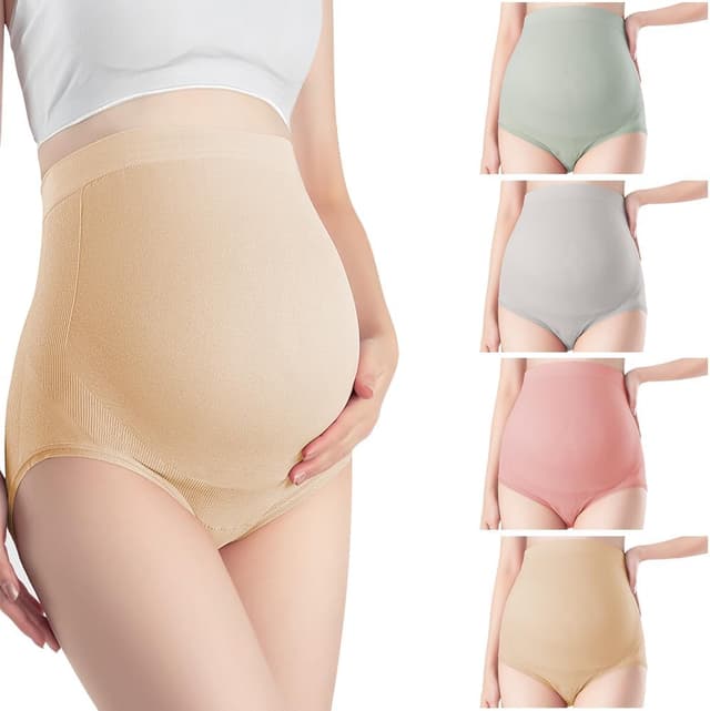 Detalle 2 de Lot de 4 culottes de maternité taille haute sans couture ACWOO (XL)