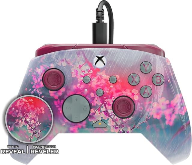 Detalle 2 de Turtle Beach Rematch Advanced Kyoto Bloom Wired Gaming Controller (Xbox & PC) – Lenticular design, Hall-Effect triggers