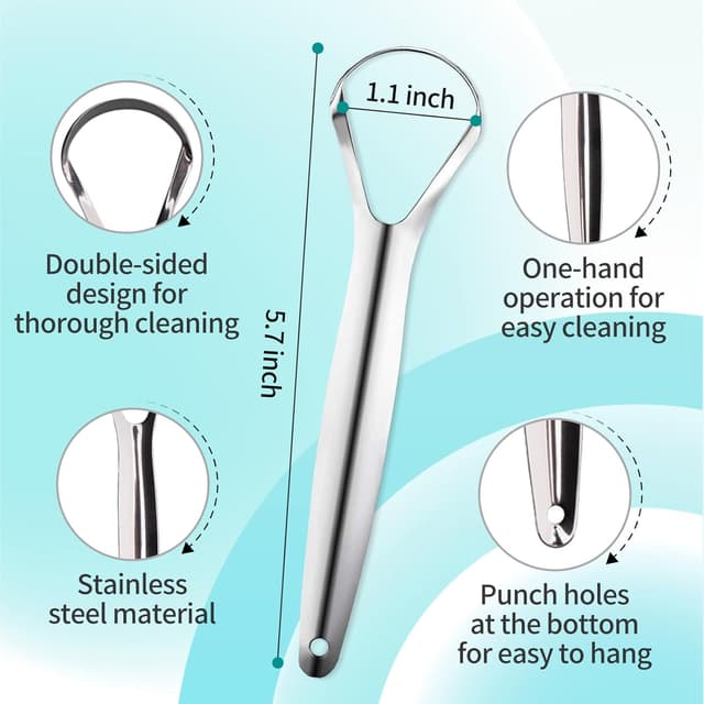 Detalle de Y-Kelin Raspador de lengua acero 4 unidades