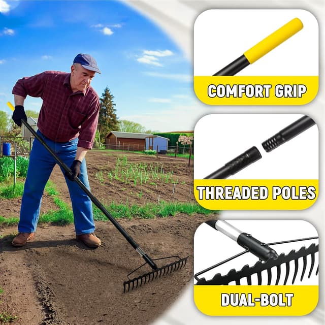 Detalle de BlumeTrec Bow Rake 172cm adjustable handle