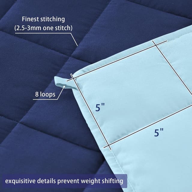 Thumbnail 3 de Weighted Blanket 20 lb Queen size cooling navy 💙