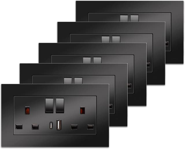 Detalle de CNBINGO Double Switched Power Socket 13A