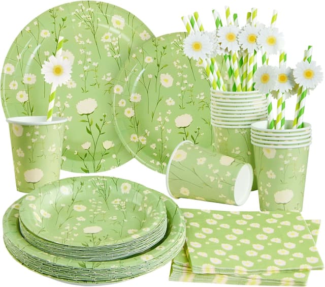 Imagen de Easy Joy Daisy party tableware set en OfertitasTOP