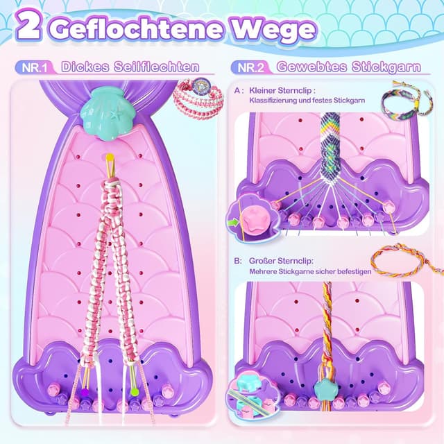 Thumbnail 3 de Euclidean Cube 2-in-1-Freundschaftsarmband Lila