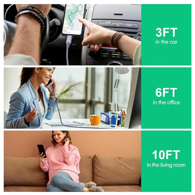 Thumbnail 6 de JIUWFOX USB to USB C Cable 5-Pack