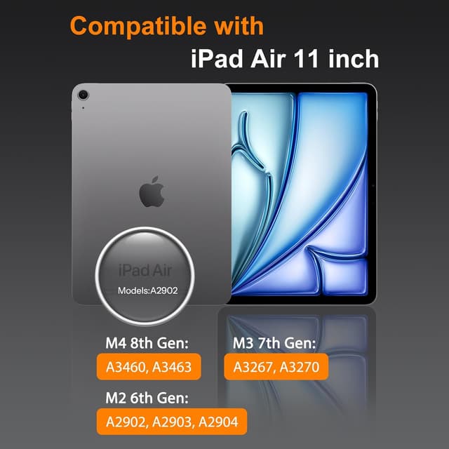 Detalle de SPARIN Panzer-Schutzglas (2 Stück) für iPad Air 11 Zoll M3/M2/M4 – Auto-Installation, 9H Schutzfolie