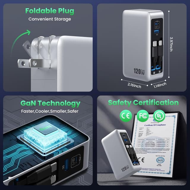 Detalle 2 de 120W USB C Charger Block 🔌