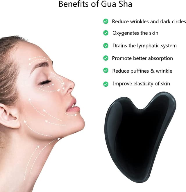 Detalle 2 de Gua Sha Stein Herzform Hautmassage